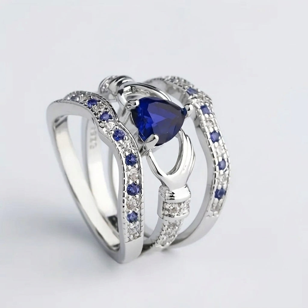 Eternal Lux Azura Set de Anillos | Oro Blanco