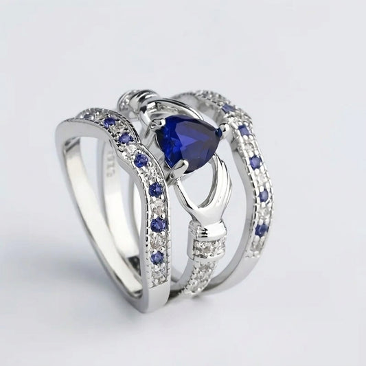 Eternal Lux Azura Set de Anillos | Oro Blanco