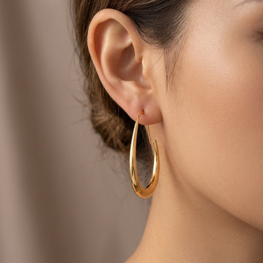 Aretes de Argolla Oro Antiguo | Oro