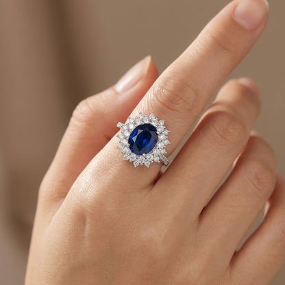 Vionne Saphirae Anillo | Oro Blanco