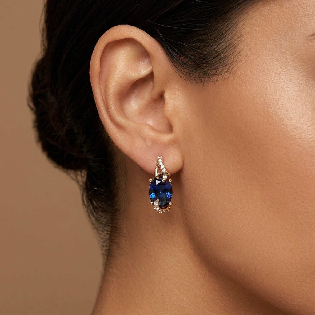 Aretes Colgantes Royal Midnight | Oro