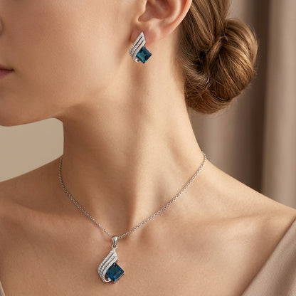 Brienne Solazure Set de Joyería | Oro Blanco