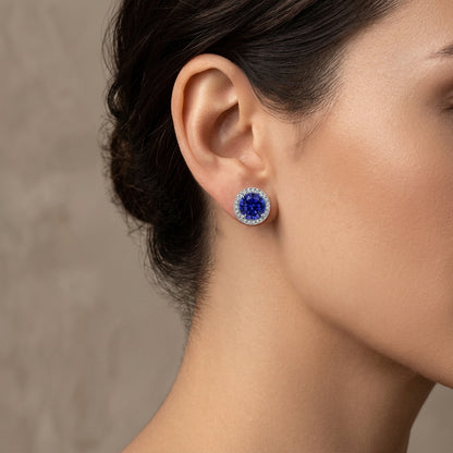 Lúcia Celestine Aretes | Oro Blanco