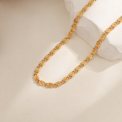 Collar de Cadena Trenzada Nusa | Oro Blanco