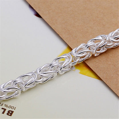 Pulsera Tejido Real Maximus | Oro Blanco