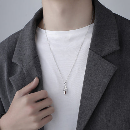 Collar con Colgante Vector | Oro Blanco