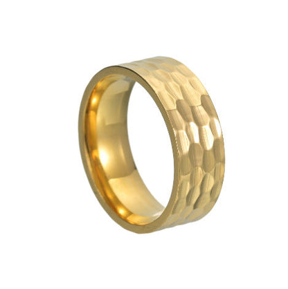 Anillo Martillado Varek | Oro Blanco
