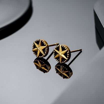 Pendientes Ardyn Estrella del Norte | Oro Blanco