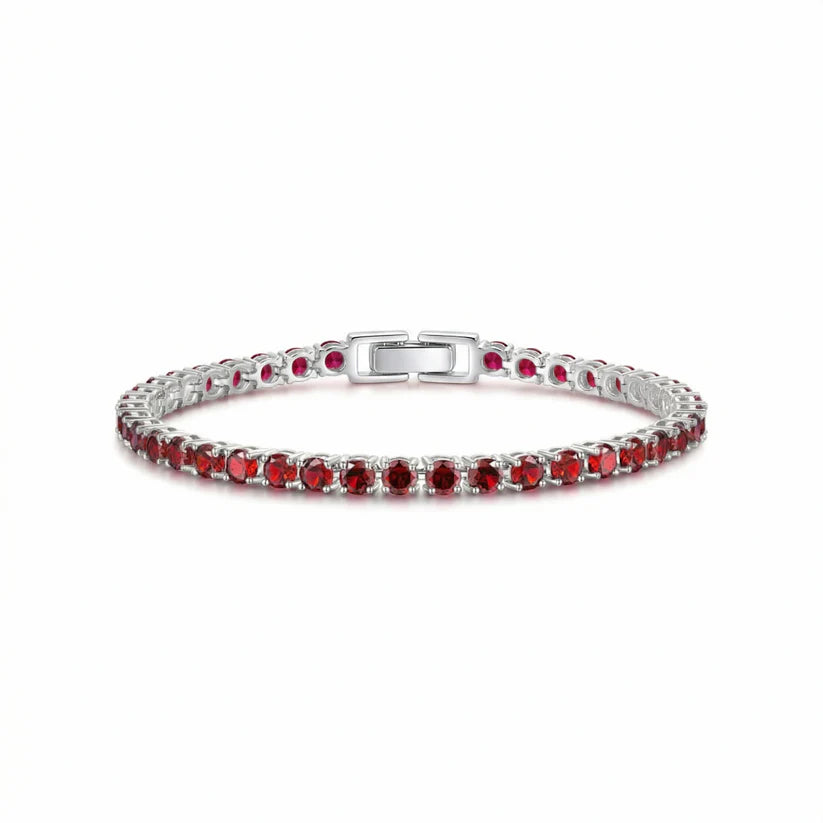 Pulsera Tennis de Rubí | Oro Blanco