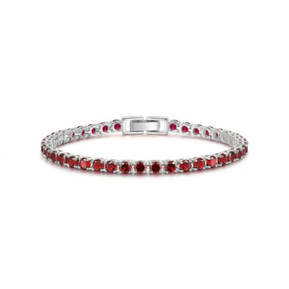 Pulsera Tennis de Rubí | Oro Blanco