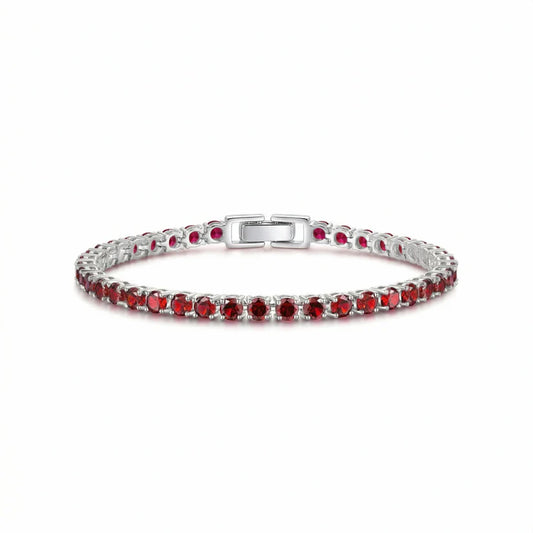 Pulsera Tennis de Rubí | Oro Blanco