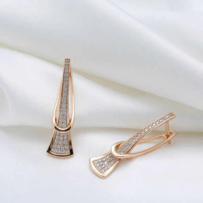 Aretes de Cristal Capas Radiantes | Oro