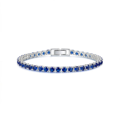 Pulsera Tennis de Zafiro | Oro Blanco