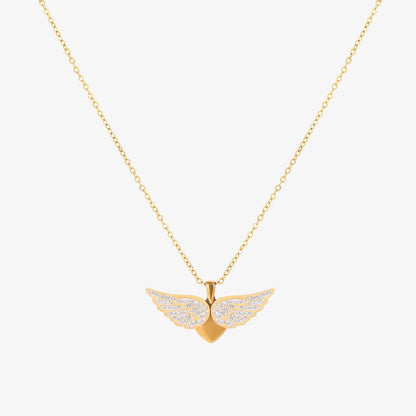 Collar de Alas de Ángel al Vuelo | Oro