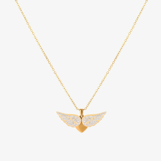 Collar de Alas de Ángel al Vuelo | Oro