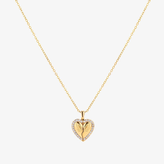 Collar de Corazón y Mariposa | Oro