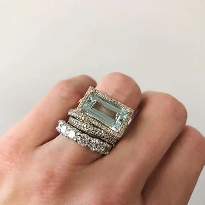 Set de Anillos Reliquia de Turquesa | Oro Blanco