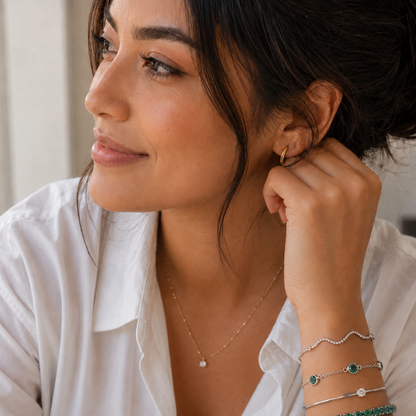 Sorina Feldwyn Set de Pulseras | Oro Blanco