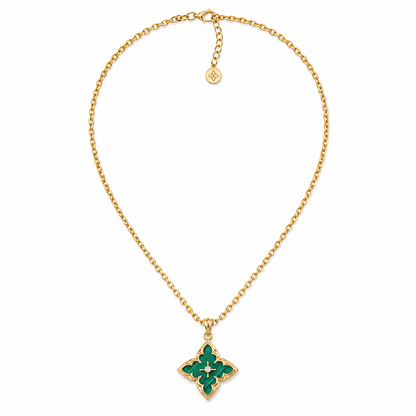 Collar con Dije de Trébol de Esmeralda | Oro