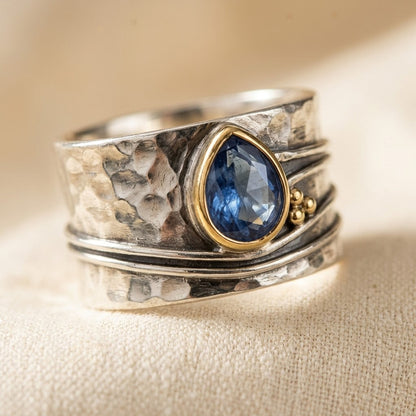 Anillo Acento Engaste Plata y Oro