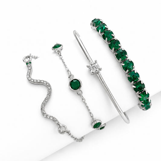 Sorina Feldwyn Set de Pulseras | Oro Blanco