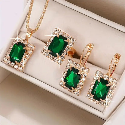 Sylvara Greenveil Set de Joyería | Oro Blanco