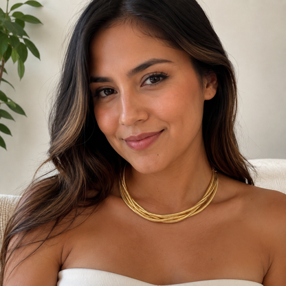 Collar de Tres Capas | Oro