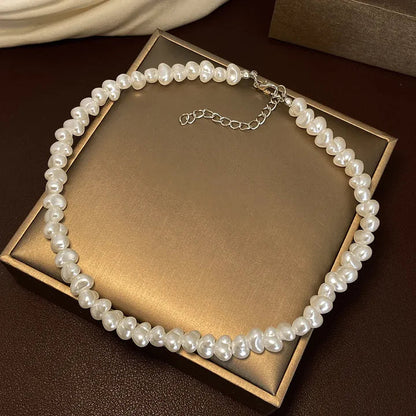 Collar de Perla Halo | Oro Blanco