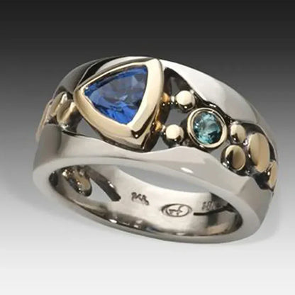Anillo de Gema de Hielo Antiguo | Oro Blanco