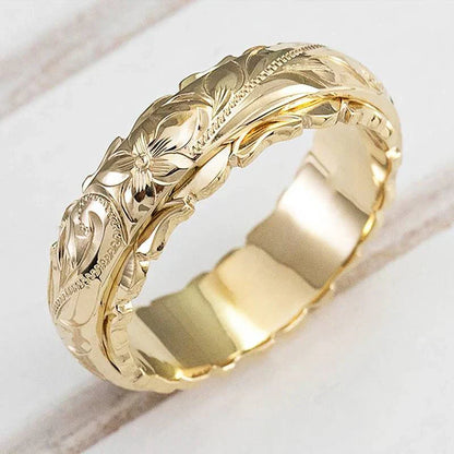 Anillo de Flor Oro Antiguo | Oro