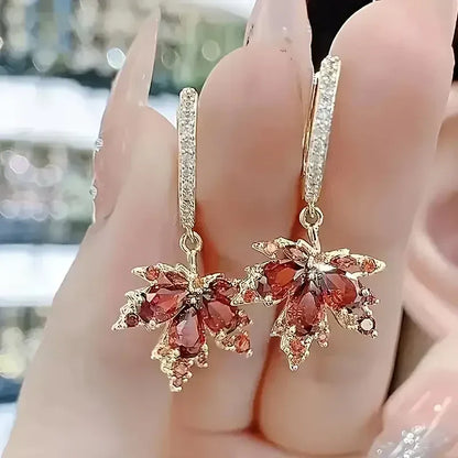 Aretes Leafshine de Zirconia | Oro