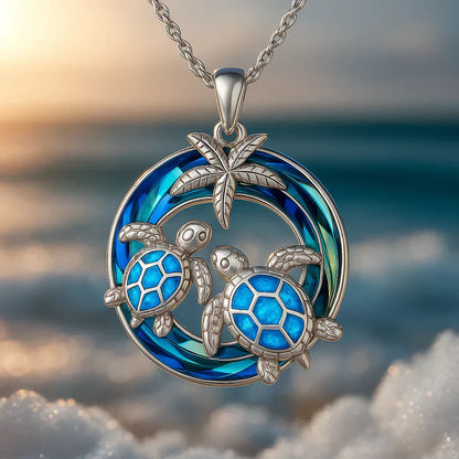 Collar de Tortuga Tidebound | Oro Blanco