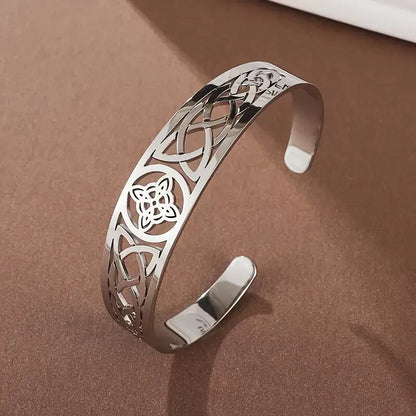 Pulsera Calada Abierta de Plata Exquisita | Oro Blanco